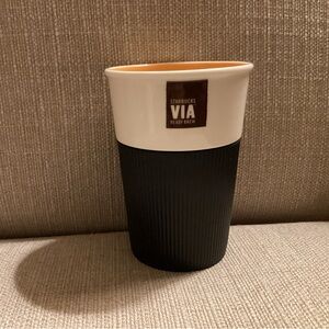 Starbucks via mug  bone China rubber ribbed base
